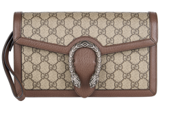 Dionysus Wristlet Clutch, Canvas/Leather, 486628, DB, 3*